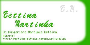 bettina martinka business card